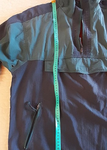 Gri -yeşil Kapüşonlu kadın Rüzgarlık - Görsel 6