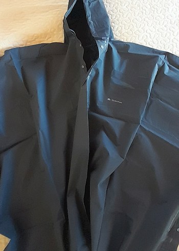 Decathlon Erkek Siyah Uzun Biker Yağmurluk