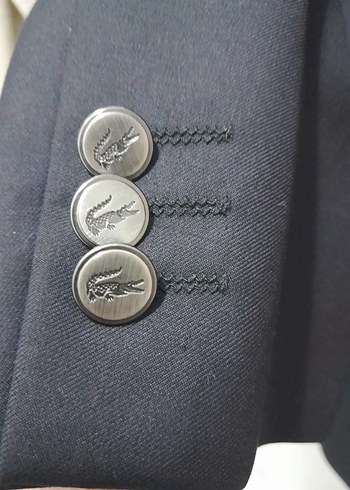 Lacoste.  orijinal. Düğmeli Gri Erkek Takım Elbise - Görsel 4