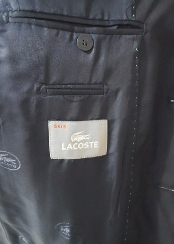 Lacoste.  orijinal. Düğmeli Gri Erkek Takım Elbise - Görsel 7