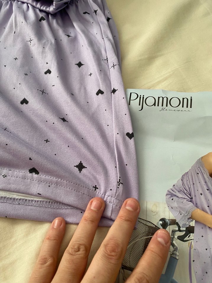 Pijamoni Mor Bağlamalı Mini Takım xxl - Görsel 3