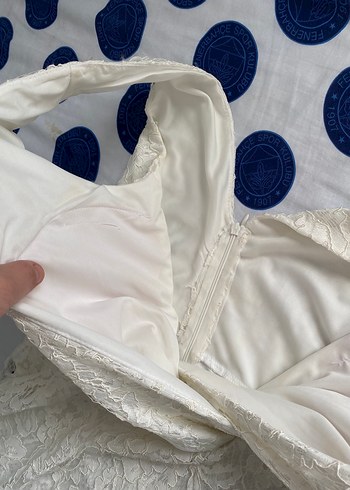 Kısa dantelli elbise - Görsel 4