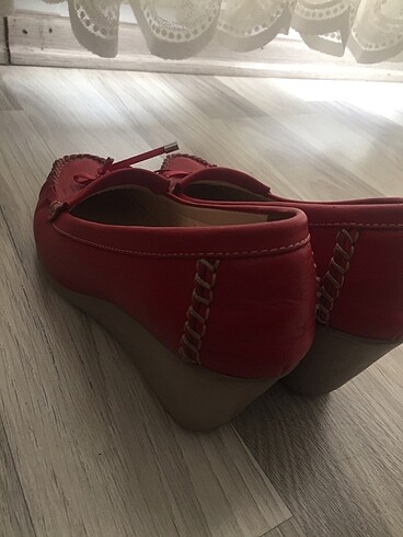 38 Beden kırmızı Renk Tergan bayan ayakkabı kırmızı