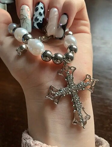 Beden Y2k Gothic cross haçlı kolye