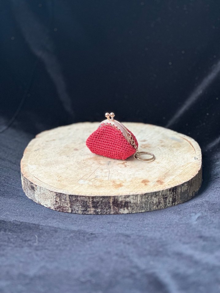 Örgü Bohem Kadın Cüzdanı Anahtarlık - Görsel 5