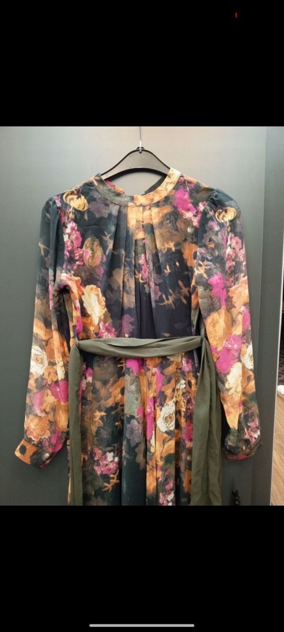 Kolları Tül Detay Uçuş uçuş elbise - Görsel 2