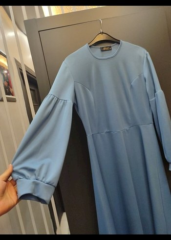 Balon Kol Tesettür Elbise - Görsel 3