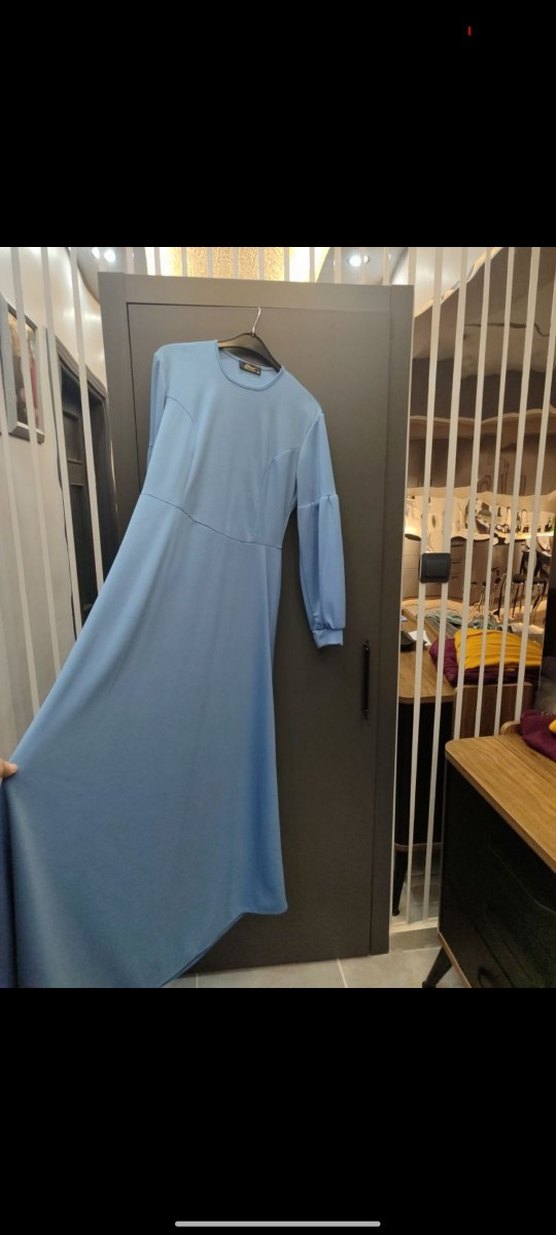 Balon Kol Tesettür Elbise - Görsel 2