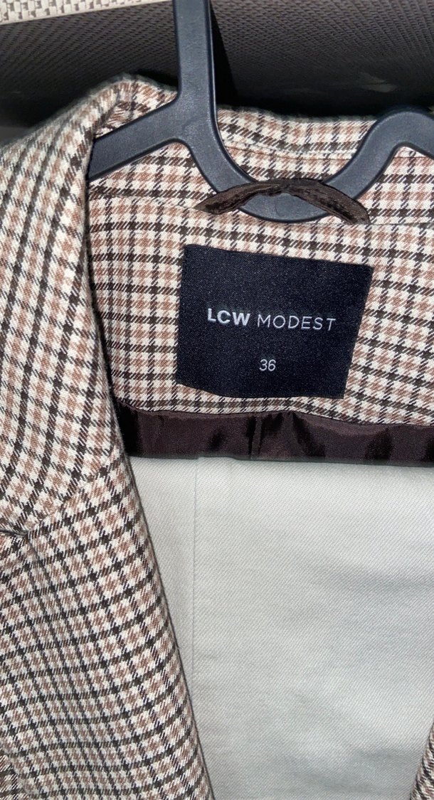 Ekoseli ceket - Görsel 3