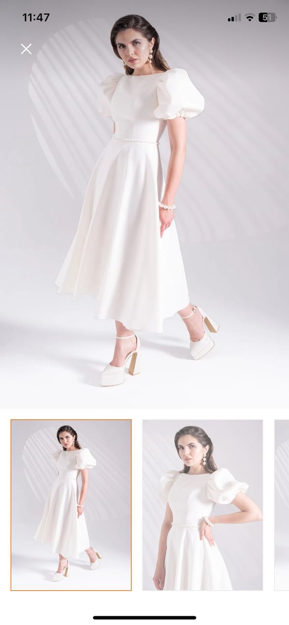 İsola Mia ekru elbise - Görsel 2