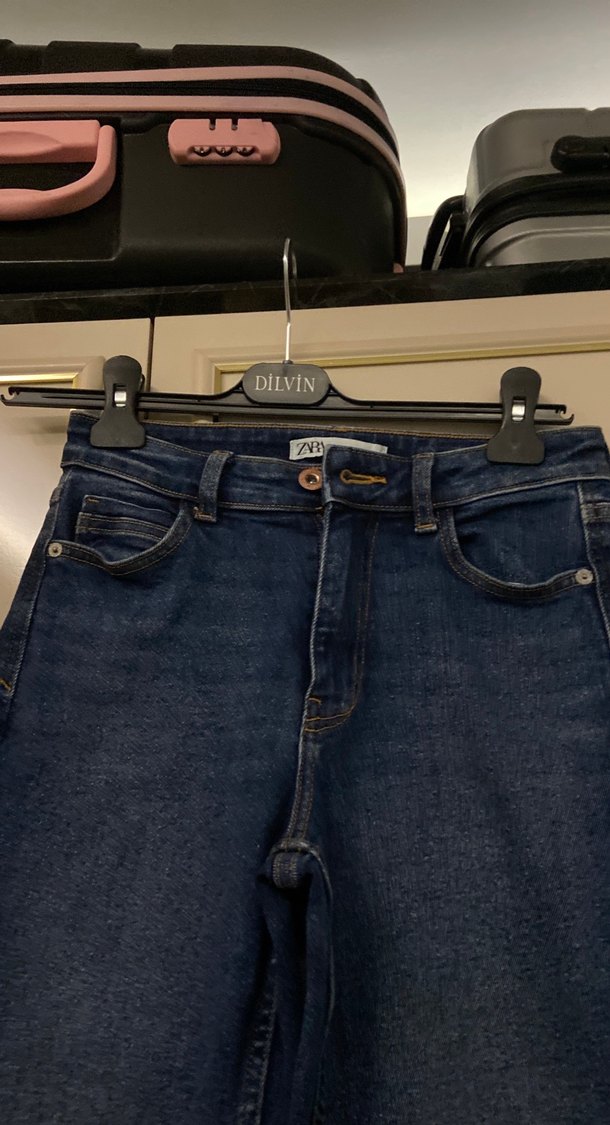 Kadın Lacivert Midi Kot Pantolon - Görsel 2