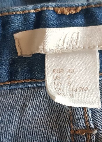 40 Beden mavi Renk H&M Denim Şort 40 Beden