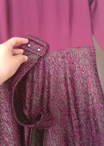 Armine Mürdüm Uzun Kollu Vintage Kadın Elbise
