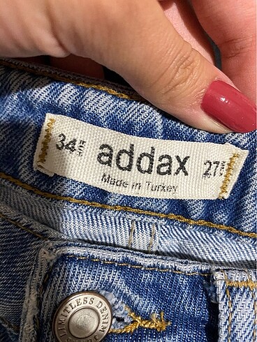 27 Beden mavi Renk Addax yırtık jean
