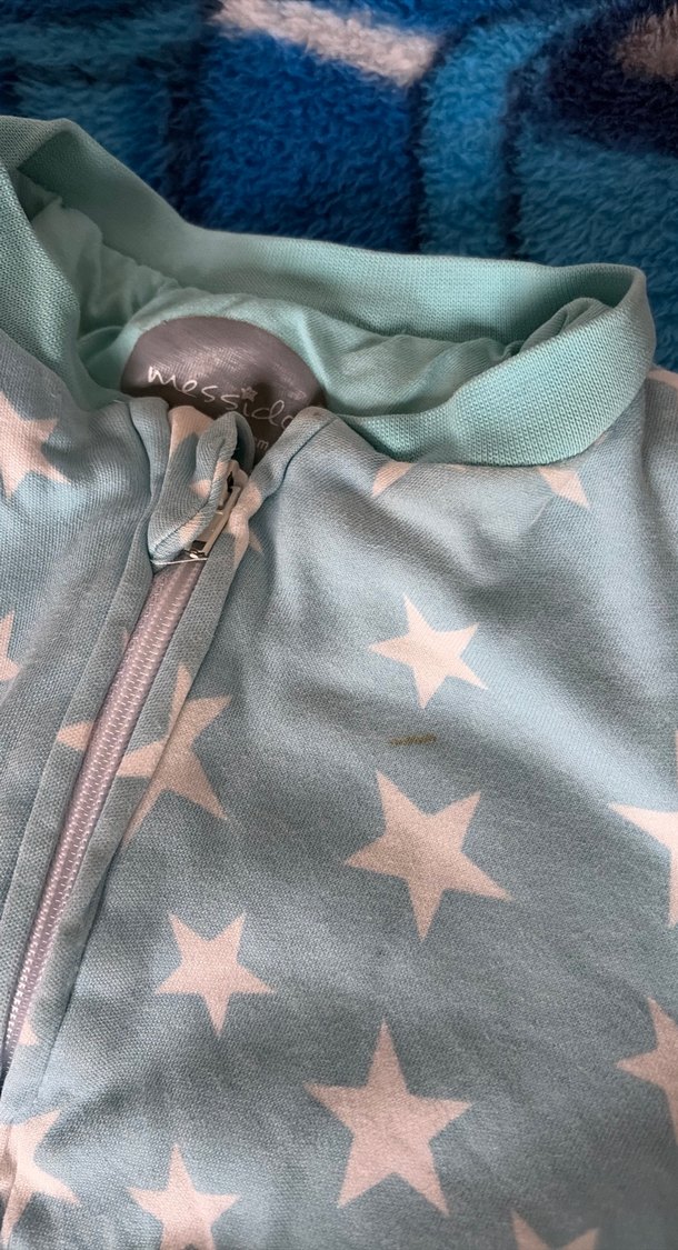 Mavi Yıldız Desenli Bebek Tulum - Görsel 4