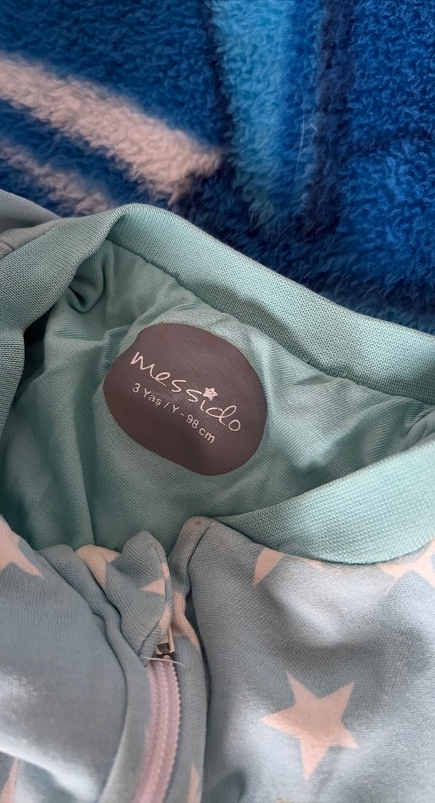 Mavi Yıldız Desenli Bebek Tulum - Görsel 2