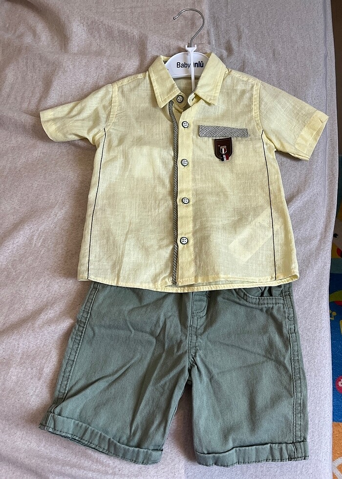 Gömlek şort takım - Görsel 2