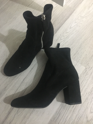 38 Beden zara suet siyah bot