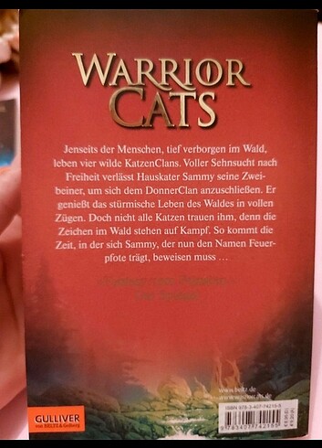  Erin Hunter Warrior Cats Almanca baskı