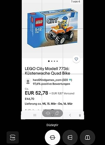 Beden Renk LEGO CİTY model 7736 motosikletli figür