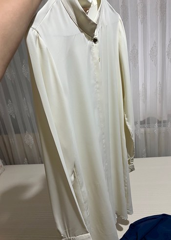 Mavi Kemerli Midi tesettür Elbisesi - Görsel 9