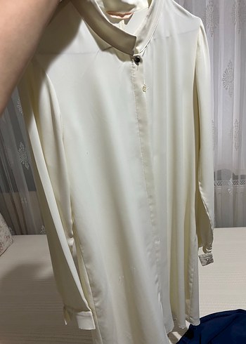 Mavi Kemerli Midi tesettür Elbisesi - Görsel 8