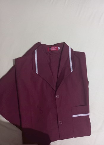 Düğmeli Bordo Erkek Pijama Takımı