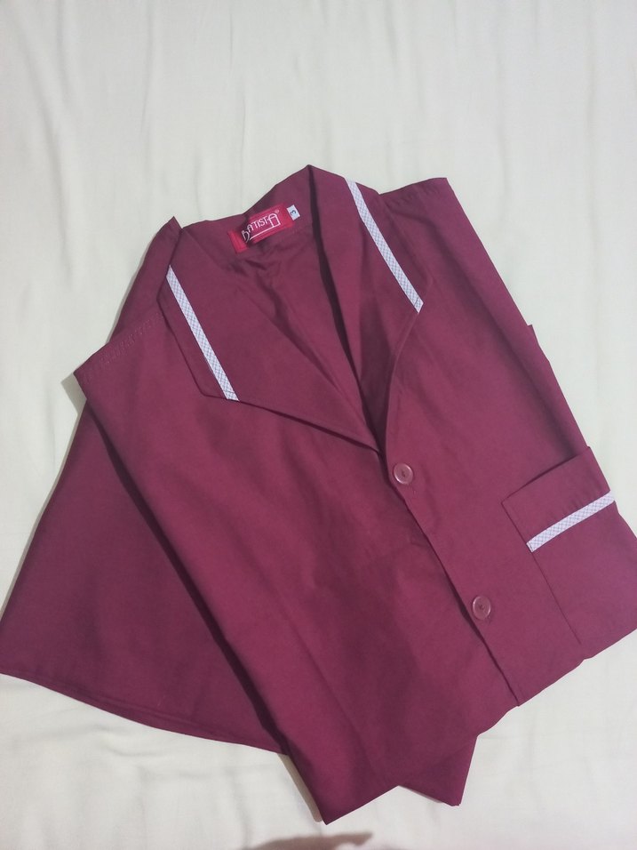 Düğmeli Bordo Erkek Pijama Takımı - Görsel 2