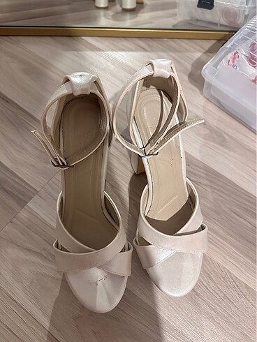 Diğer Sedef 13 Cm Platform Gelin Ayakkabısı