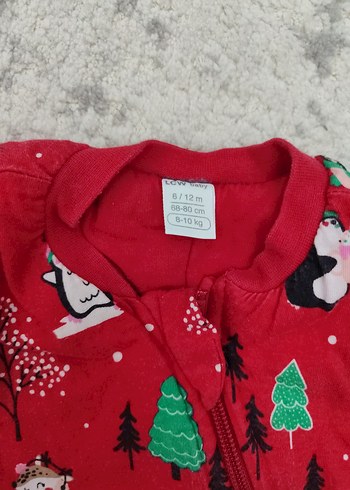LC Waikiki LC Waikiki Kırmızı Desenli Bebek Tulum
