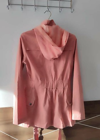 Ahsen Düğmeli Pembe Midi Trençkot