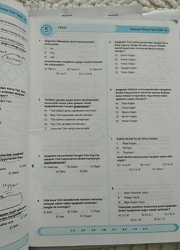  Tarih yaprak test 