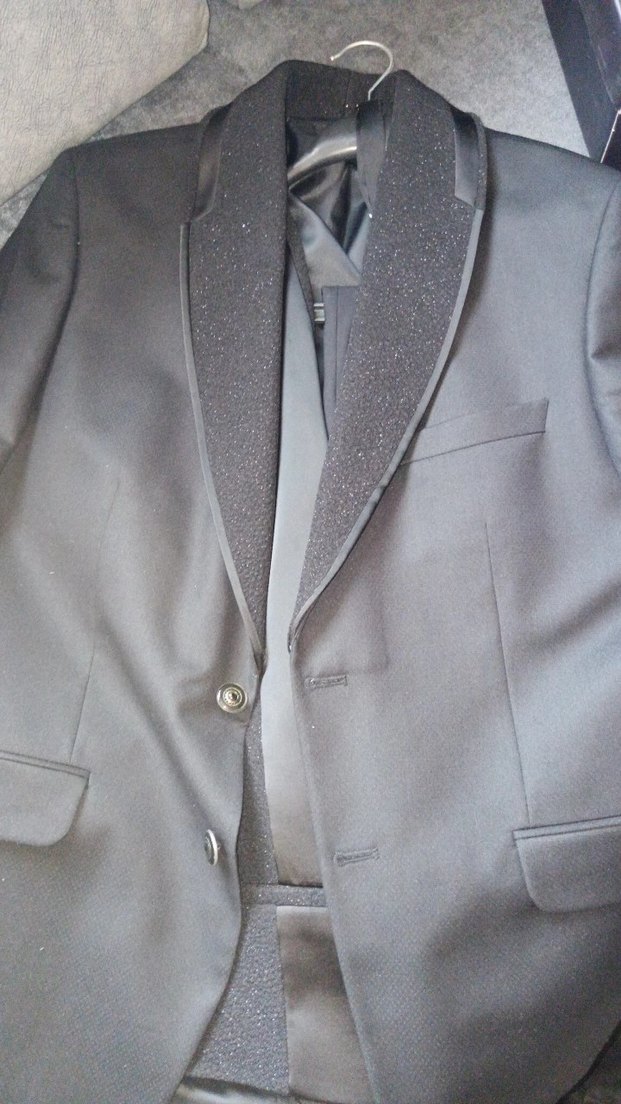 Erkek siyah Kravatlı Yelekli Takım Elbise - Görsel 4