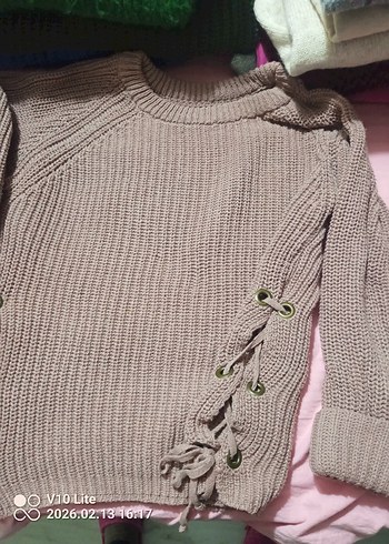 Kadın Yeşil Triko Boğazlı Kazak - Görsel 5