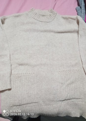 Kadın Yeşil Triko Boğazlı Kazak - Görsel 8