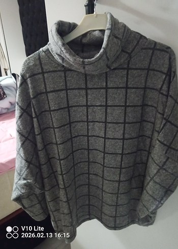 Kadın Yeşil Triko Boğazlı Kazak - Görsel 6