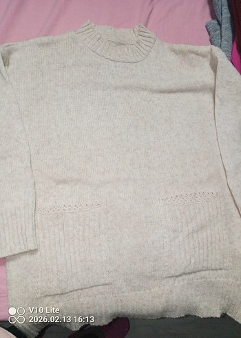 Kadın Yeşil Triko Boğazlı Kazak - Görsel 9