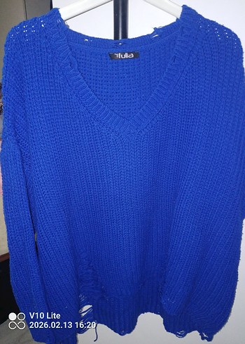 Kadın Yeşil Triko Boğazlı Kazak - Görsel 2