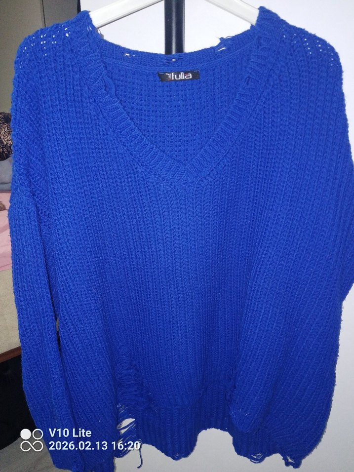 Kadın Yeşil Triko Boğazlı Kazak - Görsel 2