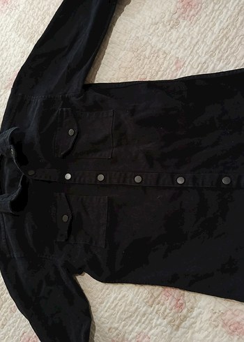 Diğer Erkek Çocuk Siyah Denim Gömlek