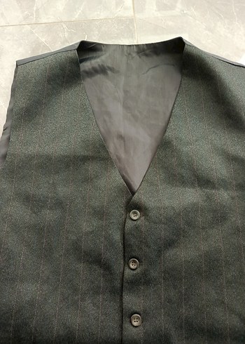l/xl Beden Düğmeli Erkek Kolsuz Gri Yelek
