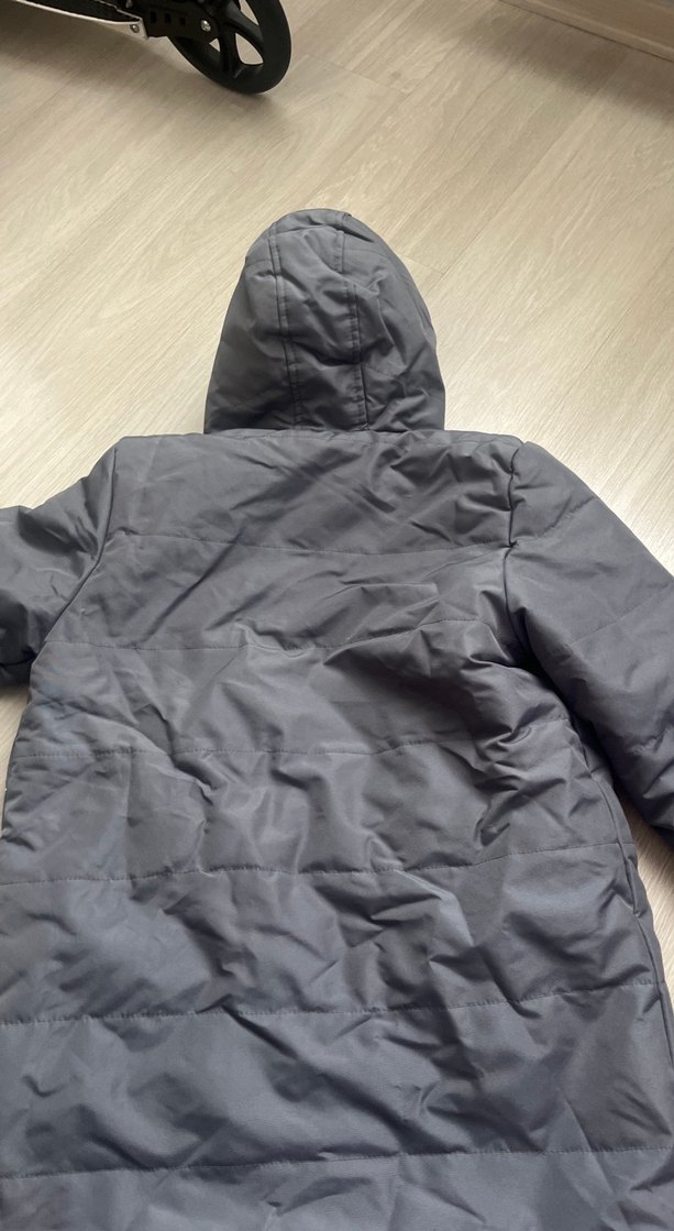 Erkek Çocuk Gri Fermuarlı Kapüşonlu Ceket - Görsel 5