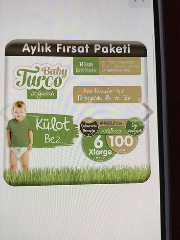 Baby turco külot bez 6xl