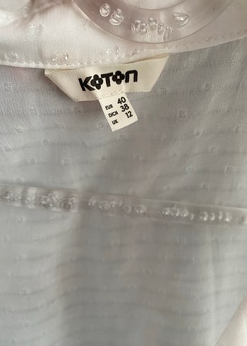 Düğmeli Beyaz Keten Kadın Gömlek - Görsel 5