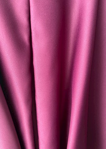 Mor Drapeli Midi Kadın Abiye Elbise - Görsel 5