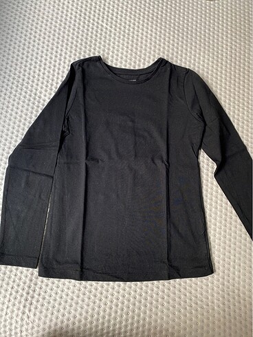 Siyah uzun kollu t-shirt