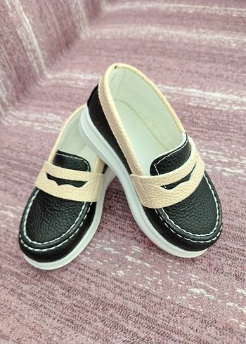 Diğer Erkek çocuk Siyah Bej Loafer Ayakkabı