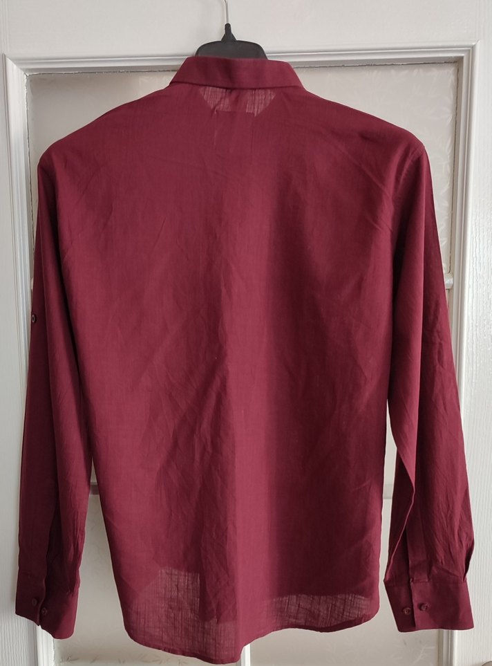 Bordo Gömlek - Görsel 2