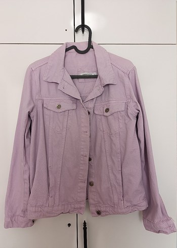 Düğmeli Lila Kadın Denim Ceket - Görsel 2