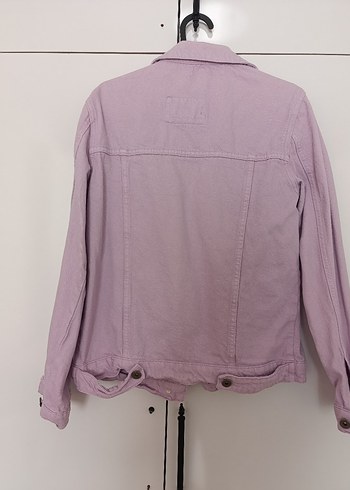Düğmeli Lila Kadın Denim Ceket - Görsel 4
